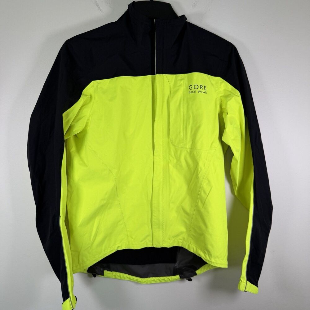 GORE BIKE WEAR Men's Cycling Softshell Jacket S Yellow/Black Colorblock Full Zip